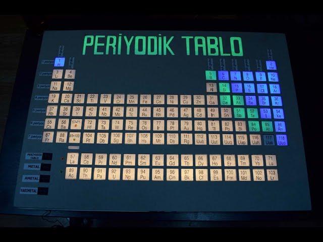 periyodik tablo yapımı (led ışıklı) ( periodic table design )