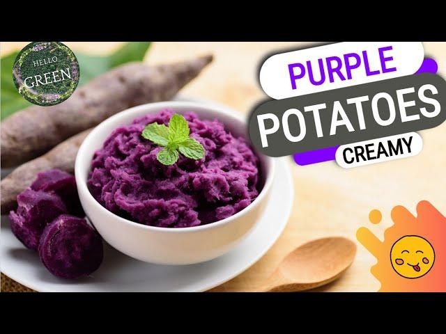 PURPLE SWEET POTATO RECIPE I mashed purple potatoes recipe I gluten free vegan | hello green