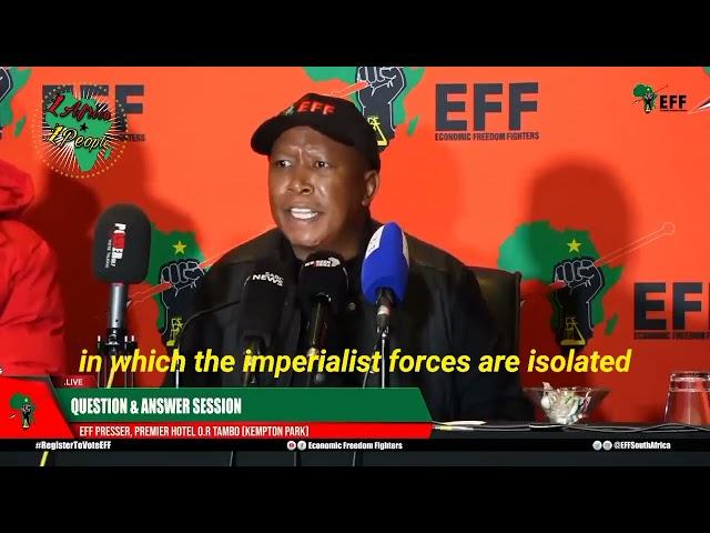 Julius Malema of EFF from South Africa address the media [clean]