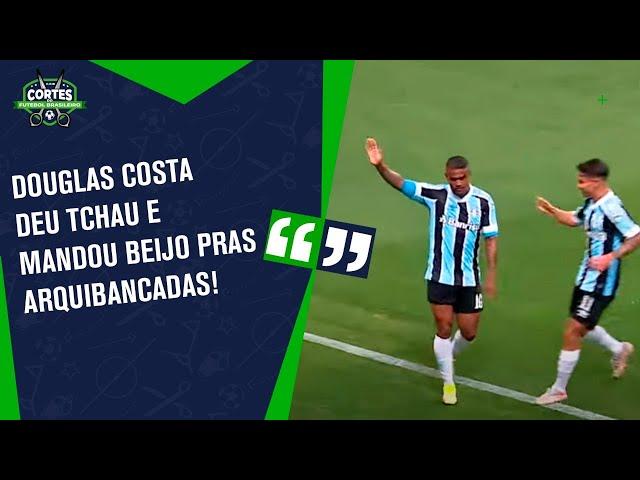 Após polêmica com o casamento, Douglas Costa faz gol, dá TCHAU e MANDA BEIJA para as arquibancadas