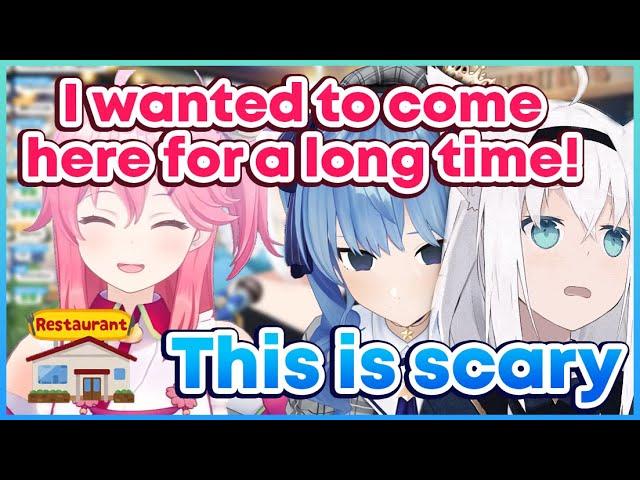 Fubuki, Miko, and Suisei Visiting A Horror Concept Restaurant【Hololive | Eng Sub】