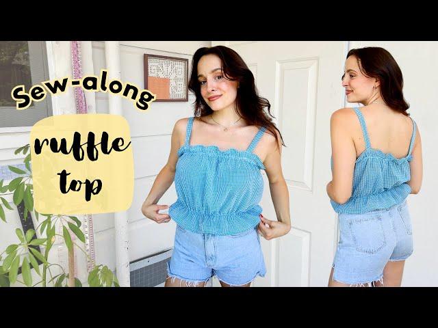 Sew a beginner-friendly ruffle top pattern with me!