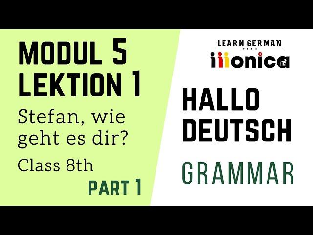 Stefan , wie geht es dir? class 8 - Module 5 lesson 1 | learn german in hindi | 9999376799