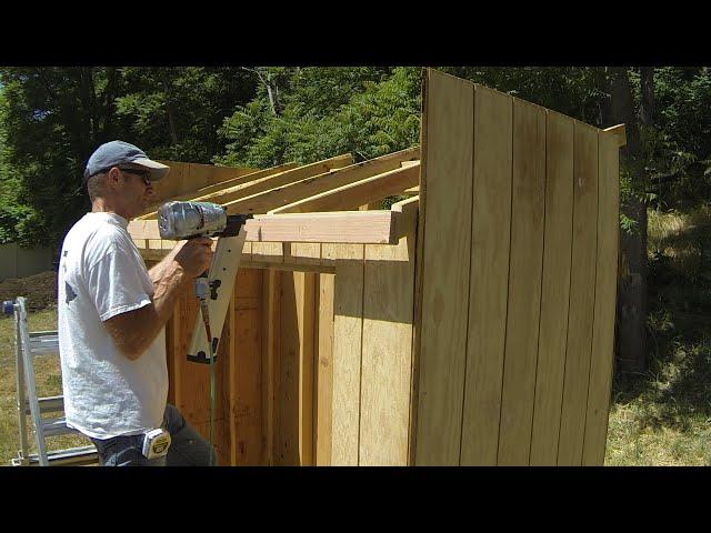 How To Build A Lean To Shed - Part 5 - Roof Framing