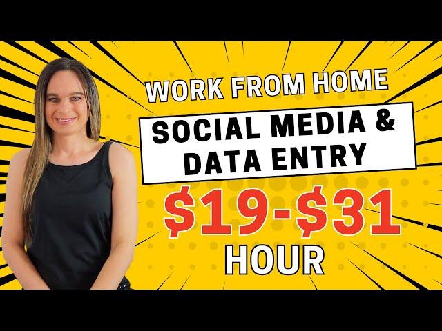 Social Media & Data Entry Remote Work From Home Jobs | $19 - $31+ Hour |Answer Social Media Messages