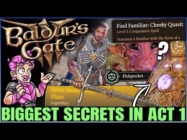 Baldur's Gate 3 - 12 IMPORTANT Act 1 Things You Need to Do - 2 Legendary Weapons & Best Gear Early!