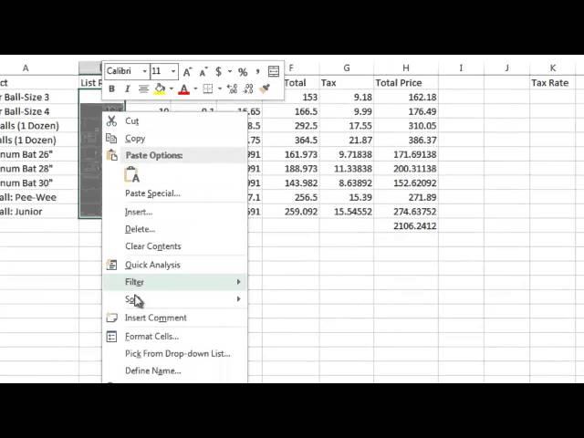 Excel 2013 Tutorial 2: Create a Basic Spreadsheet