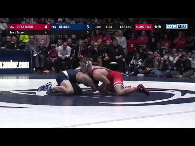 Big Ten Wrestling: 133 LBs - Ohio State's Luke Pletcher vs. Penn State's Corey Kenner