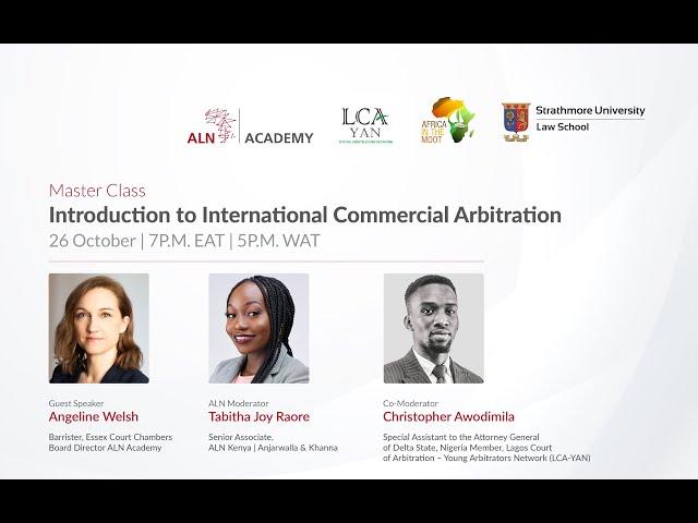 MasterClass | Introduction to the International Commercial Arbitration for African Lawyers