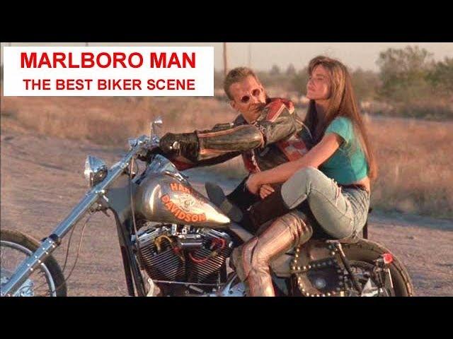 Mickey Rourke Marlboro Man - The best biker scene ever