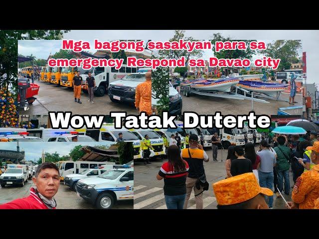 May mga Bagong emergercy vehicle sa Davao city Tatak Duterte