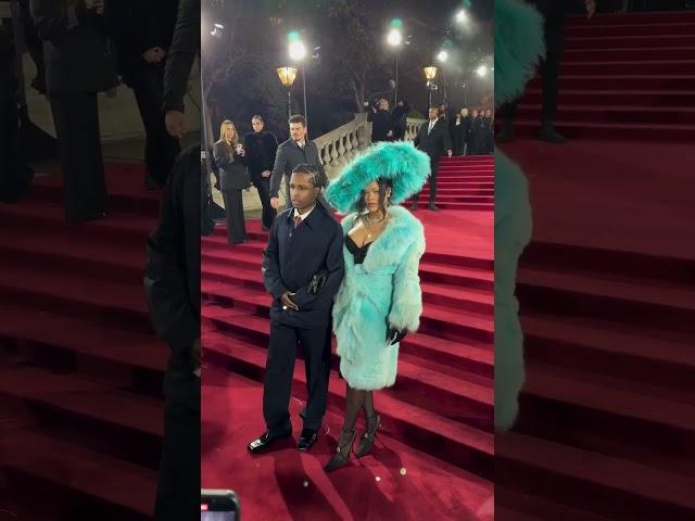 Rihanna and ASAP Rocky arrive at The #FashionAwards 2024 #Rihanna #ASAPRocky