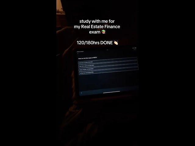 Taking My Real Estate Finance Exam