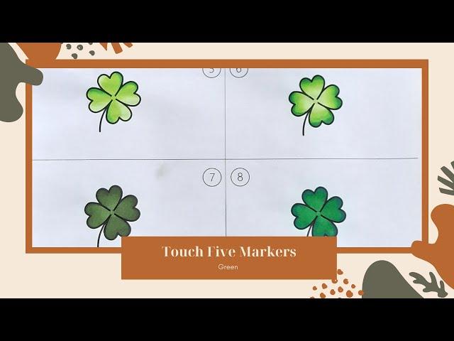 Touch Five Markers | Blending with TouchFive: Green | Colouring in a Four Leaf Clover