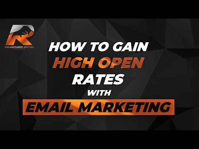 How to consistently gain high email open rates for your service business