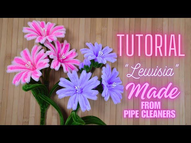 DIY Flowersfrom pipe cleaners | How to make Lewisia with chenille wire