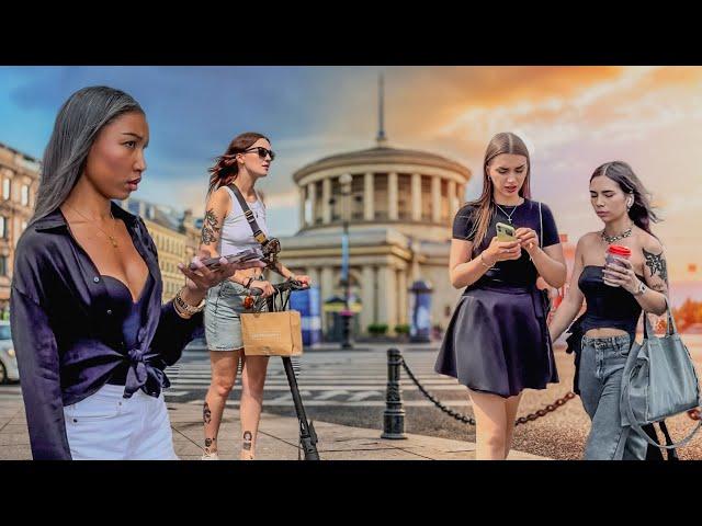  Sanctions Destroyed Russia's Glamour! Day Walk 2024 | St. Petersburg City Tour - 4K HDR