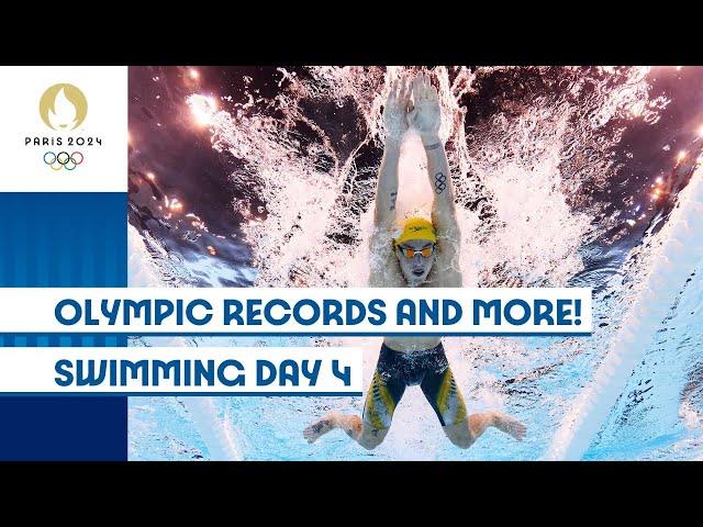 Olympic Records and More! | Swimming Day 4 | #Paris2204 Highlights