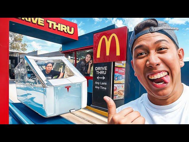 DIY TeslaCyber Truck sa Mcdonalds Drive Thru!