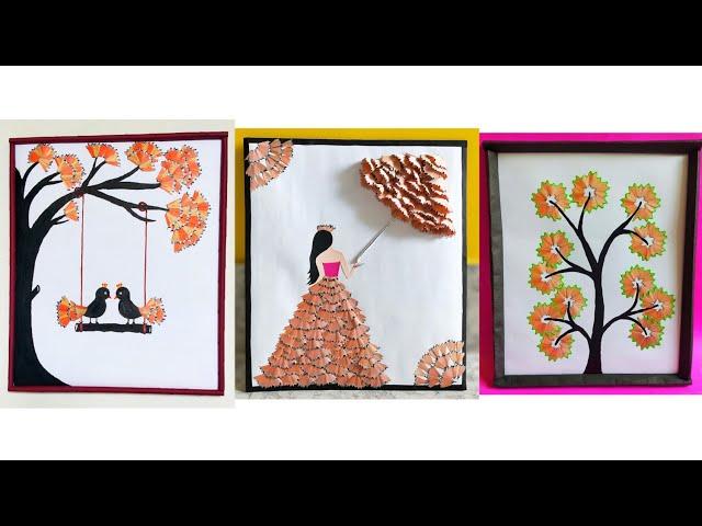 3 easy pencil shaving wall hanging craft idea/art and craft
