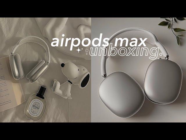 airpods max unboxing ️ | review + aesthetic accessories