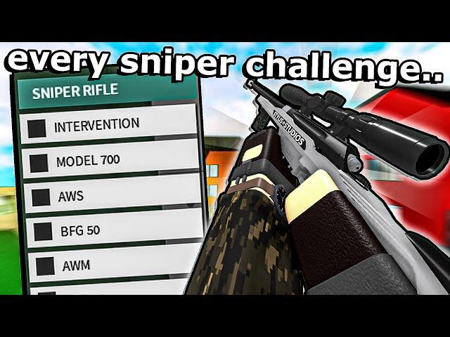 The EVERY SNIPER CHALLENGE in Phantom Forces.. (this was painful-)