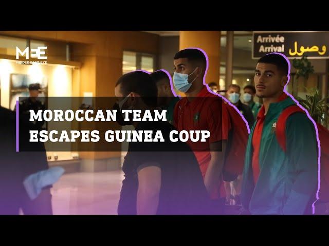 Moroccan football team celebrate narrow escape amid Guinea coup