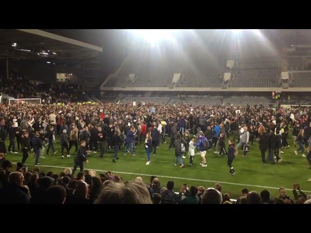 Fulham fans celebrate promotion