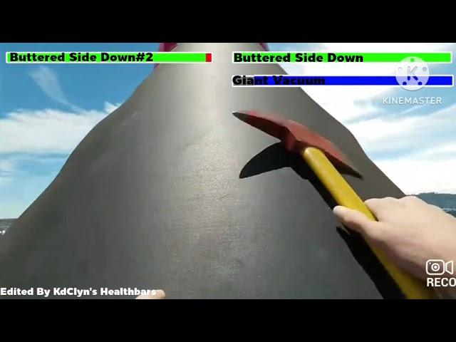 Buttered Side Down Giant Vacuum (6699) Final Battle with healthbars (3709 Subscribers Special)