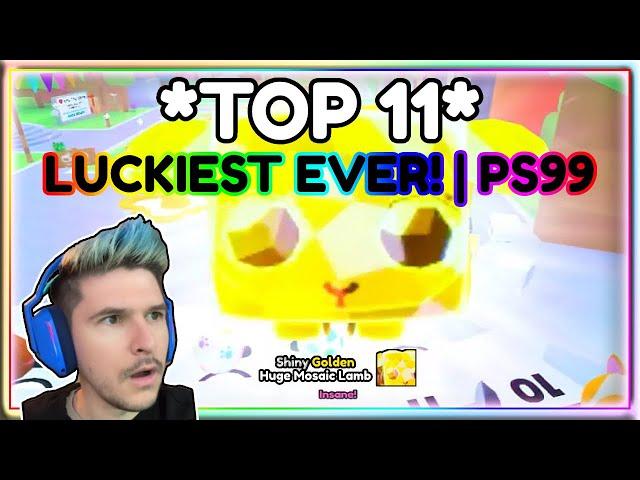  *TOP 11* EXTREMELY LUCKY MOMENTS SO FAR IN PET SIMULATOR 99! 