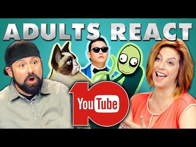 ADULTS REACT TO YOUTUBE'S 10th ANNIVERSARY