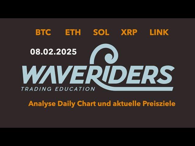 BTC ETH SOL XRP LINK Update Aktuelle Preisziele + Elliott Wellen Analyse