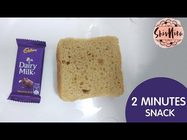 Sirf Do Minute Mein Banaye Do Hi Chizo  Se Chocolate Stuffed Bread | Easy Snacks | 2 Minutes Snacks