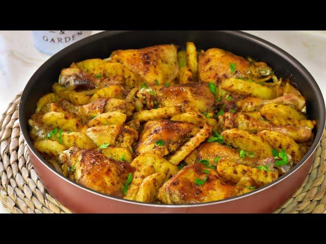 صنية البطاطا والدجاج بطريقه فخمه من وجبات الغداء السهله والسريعه Potato tray with chicken