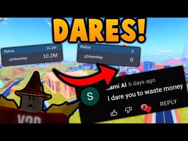 Funny DARES Roblox Jailbreak!!!