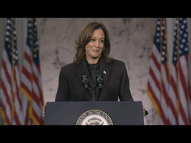 Watch Kamala Harris’s full concession speech after losing to Donald Trump