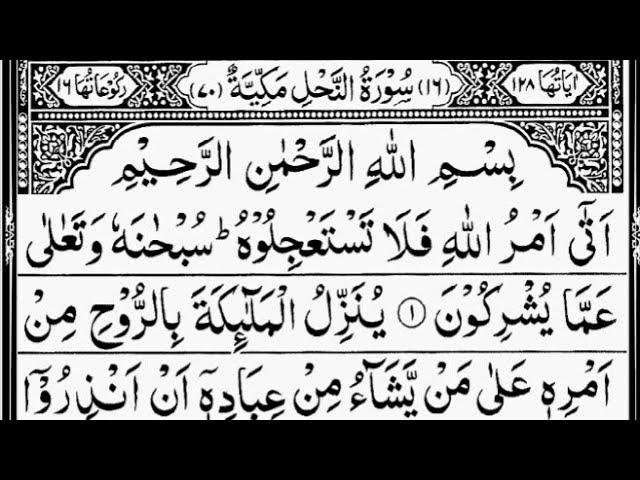 Surah An-Nahl | By Sheikh Abdur-Rahman As-Sudais | Full With Arabic Text (HD) | 16-سورۃالنحل