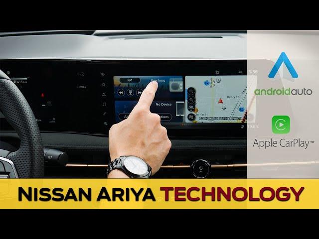 Media Screen in the 2023-2024 Nissan Ariya | Apple CarPlay, Android Auto, Charging and more!