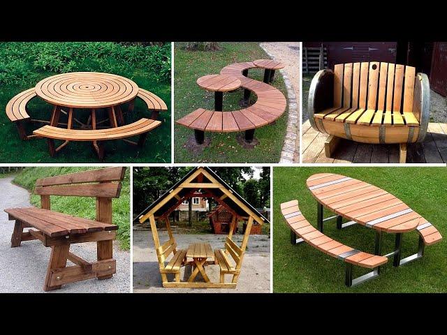 80 Outdoor Wooden Seating Design / Modern Outdoor furniture