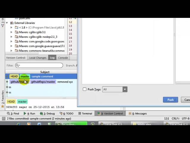 How to push changes to remote GIT repository in intellij IDEA