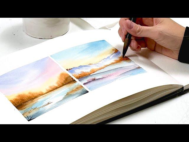 Basic Watercolour Landscape Tutorial - Anyone Can Do This!