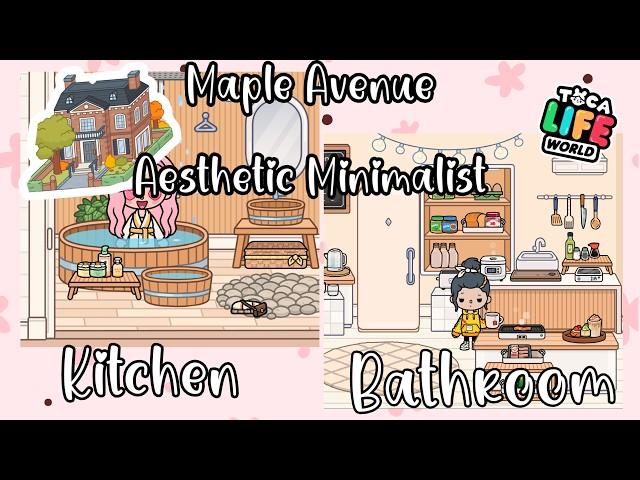 Maple Avenue Aesthetic Minimalis Kitchen and Bathroom Toca Boca House Design Idea