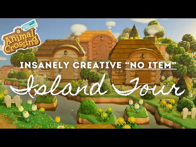 INSANELY CREATIVE "NO ITEM" ISLAND TOUR | Animal Crossing New Horizons