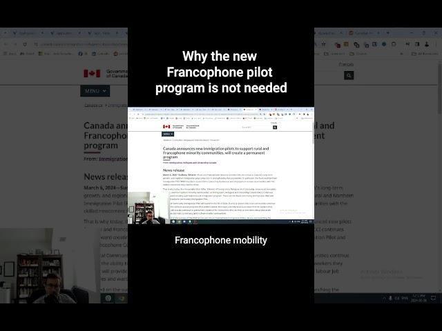 Why the new Francophone pilot program is not needed #ircc #irccupdate #canadaimmigration