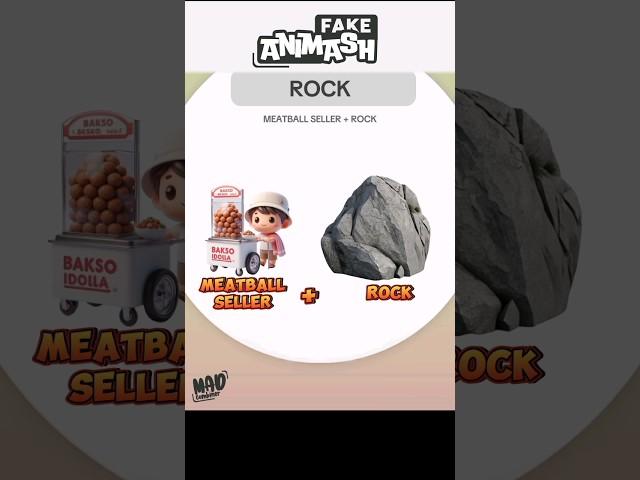 meatball but rock, cute rock #animash #cuteanimals