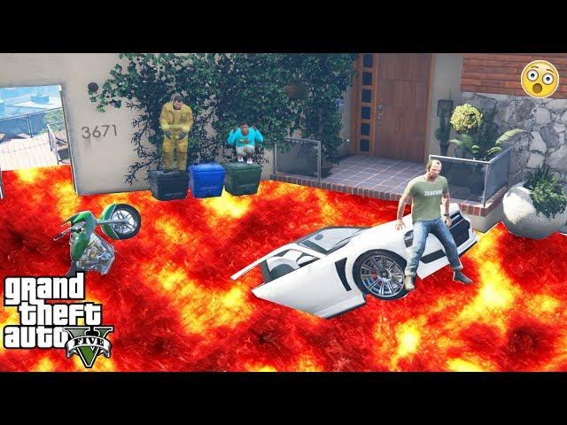 GTA 5 - The FLOOR IS LAVA Challenge (funny)