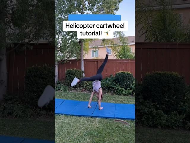 How to helicopter cartwheel! ‍️ #cartwheel #gymnastics #tumbling #cheer #tutorial #dance