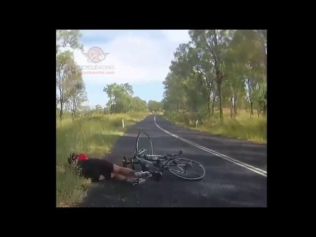 Kangaroo V's Cyclist Road Accident - Only In Australia