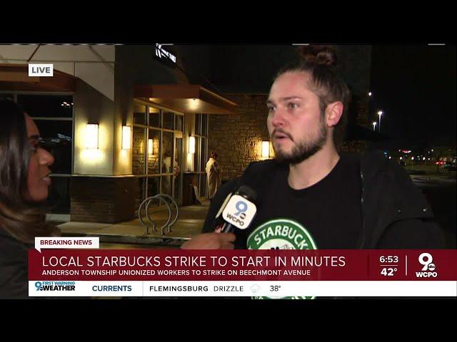 Unionized Starbucks workers in Anderson Township join nationwide strike