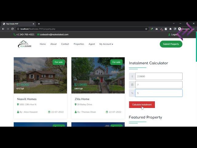 Real Estate Management System in PHP MySQL with Source Code - CodeAstro